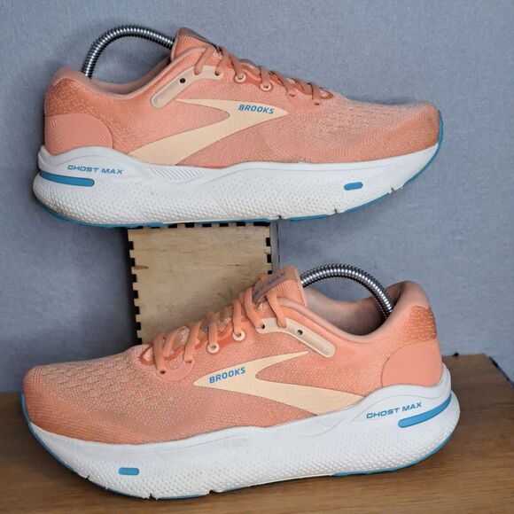 Brooks Ghost Max Shoes Women's 9.5 Coral Running Walking Gym Trainers Sneakers - Picture 5 of 14